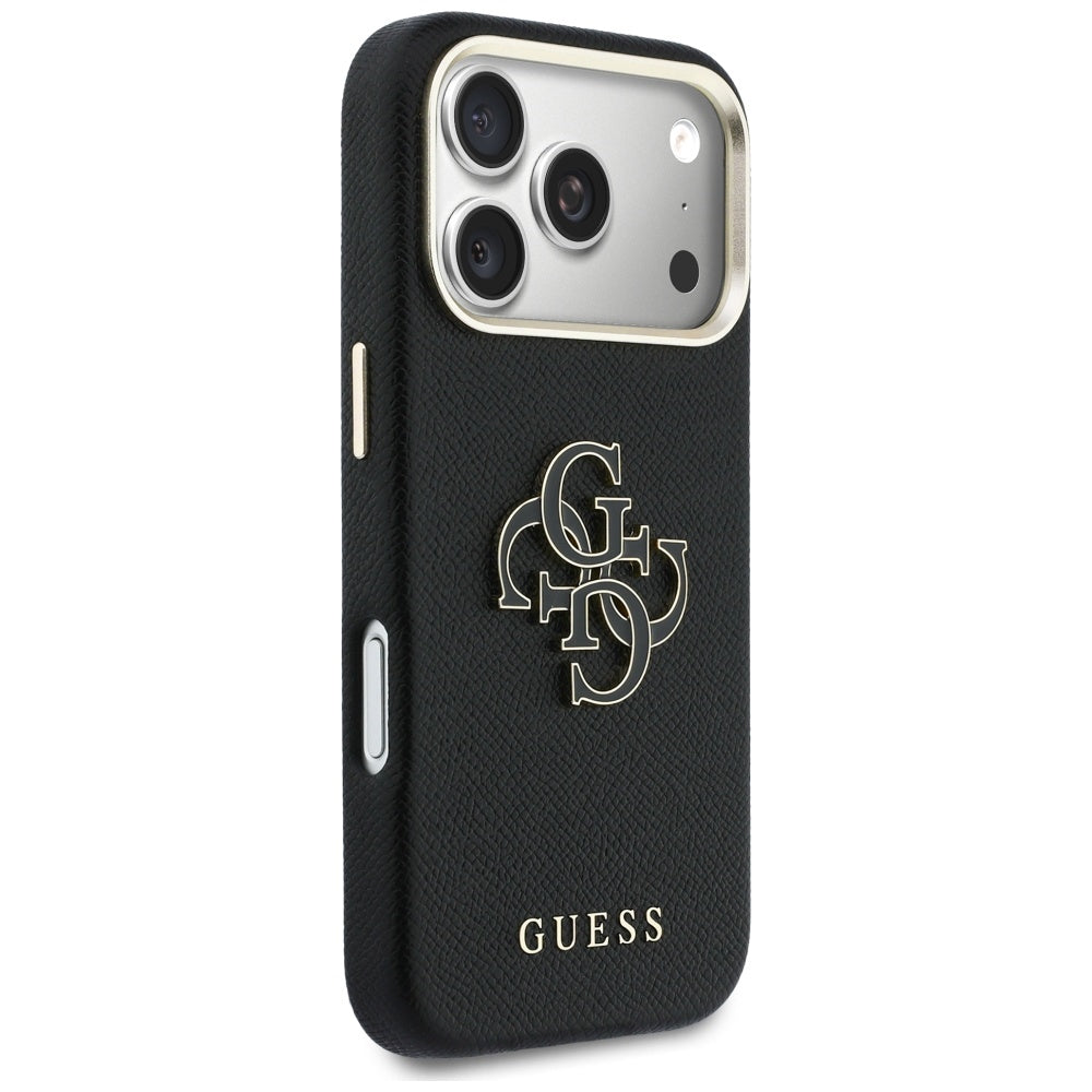 Hülle für Apple iPhone 17 Pro Max, Guess, Resin Logo, Schwarz