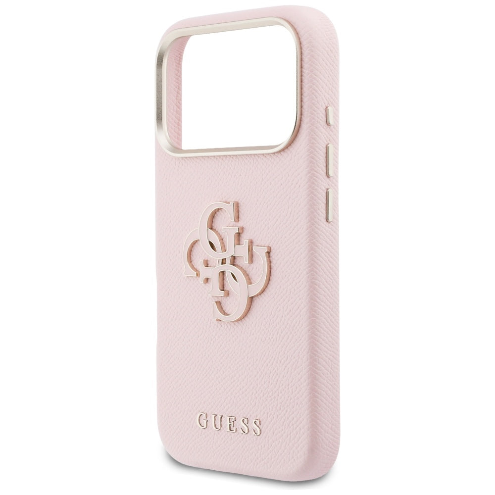 Hülle für Apple iPhone 17 Pro Max, Guess, Resin Logo, Rosa