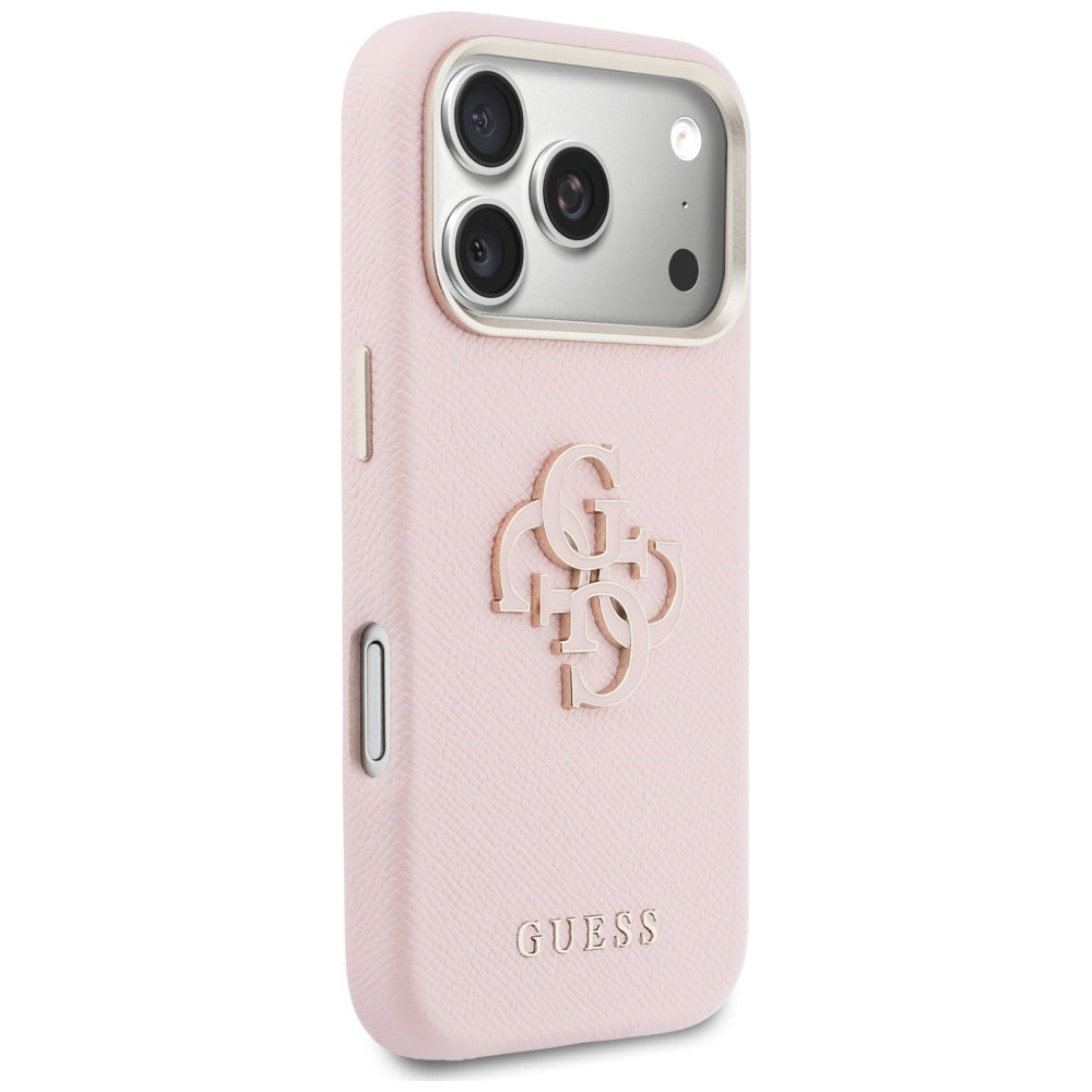 Hülle für Apple iPhone 17 Pro Max, Guess, Resin Logo, Rosa