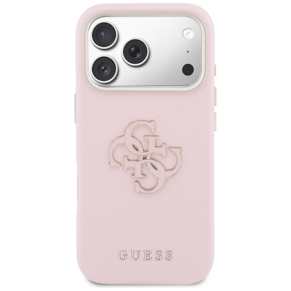 Hülle für Apple iPhone 17 Pro Max, Guess, Resin Logo, Rosa