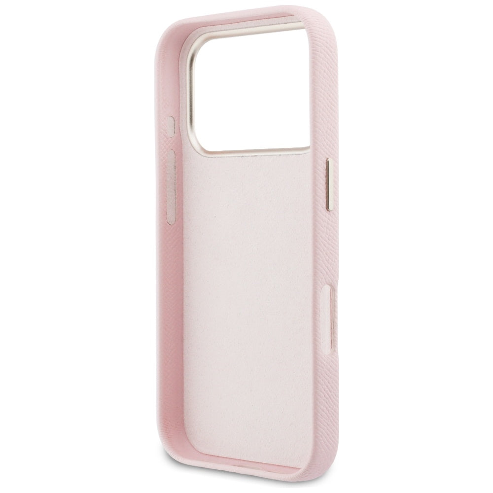 Hülle für Apple iPhone 17 Pro Max, Guess, Resin Logo, Rosa