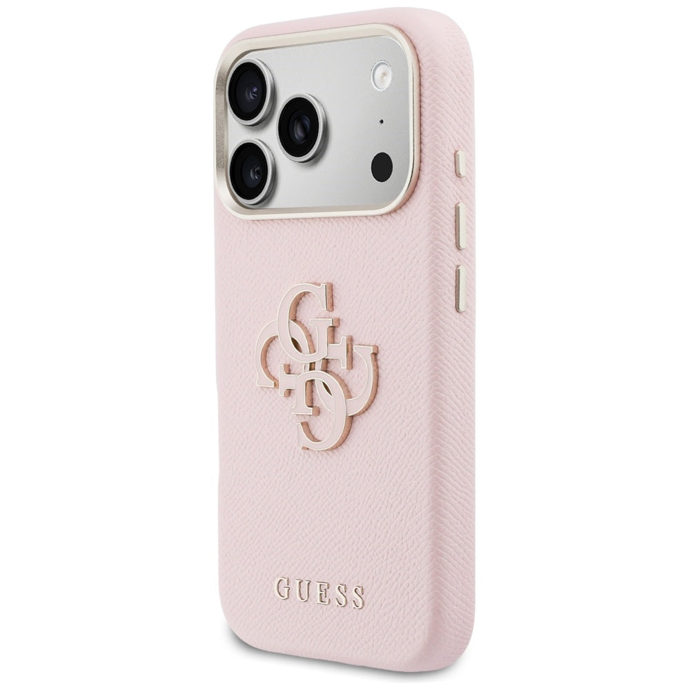 Hülle für Apple iPhone 17 Pro Max, Guess, Resin Logo, Rosa