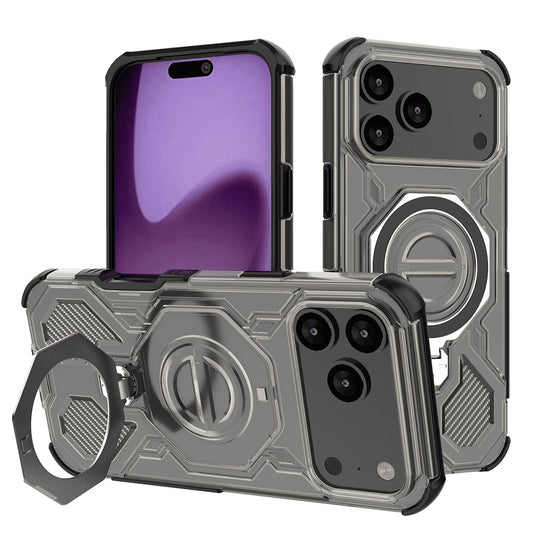 Hülle für Apple iPhone 17 Pro Max, Techsuit, Carbon Shield Pro, Hell Schwarz