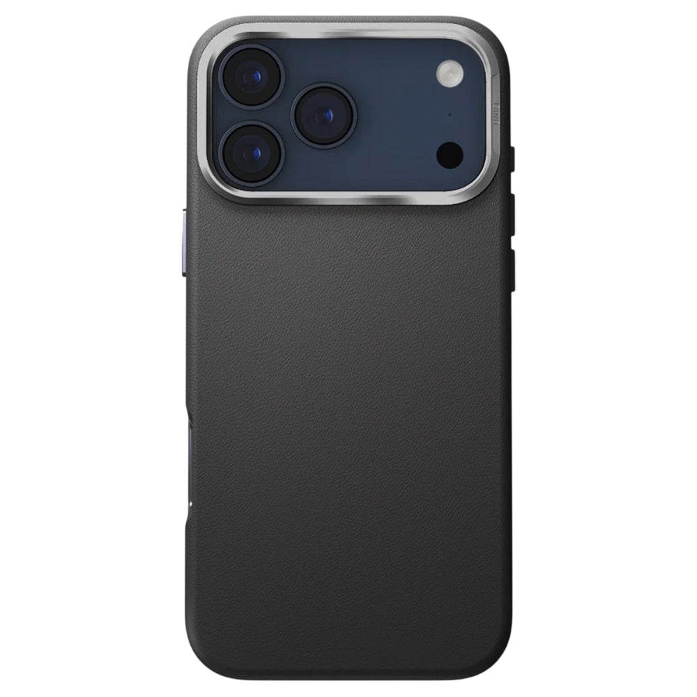 Hülle für Apple iPhone 17 Pro Max, UNIQ, Lyden Leatherette, Schwarz