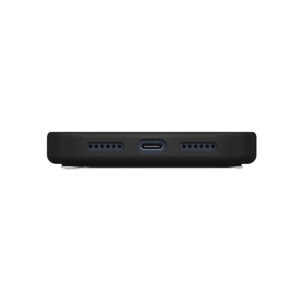 Hülle für Apple iPhone 17 Pro Max, UNIQ, Lyden Leatherette, Schwarz