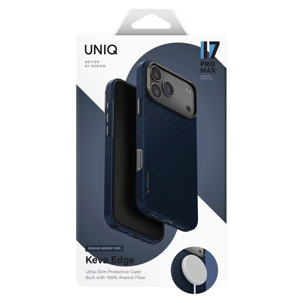 MagSafe Hülle für Apple iPhone 17 Pro, UNIQ, Keva MagClick, Denim
