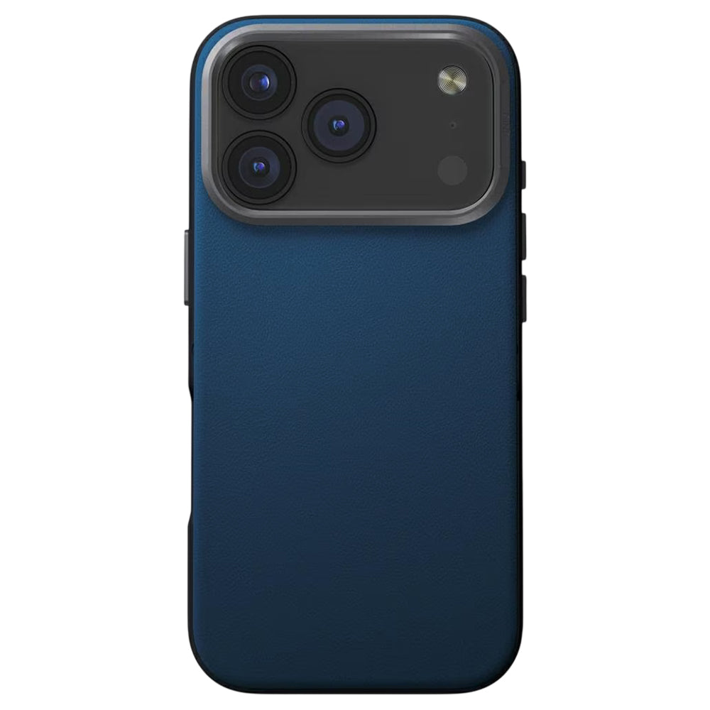 Hülle für Apple iPhone 17 Pro, UNIQ, Lyden Leatherette, Schwarzblau