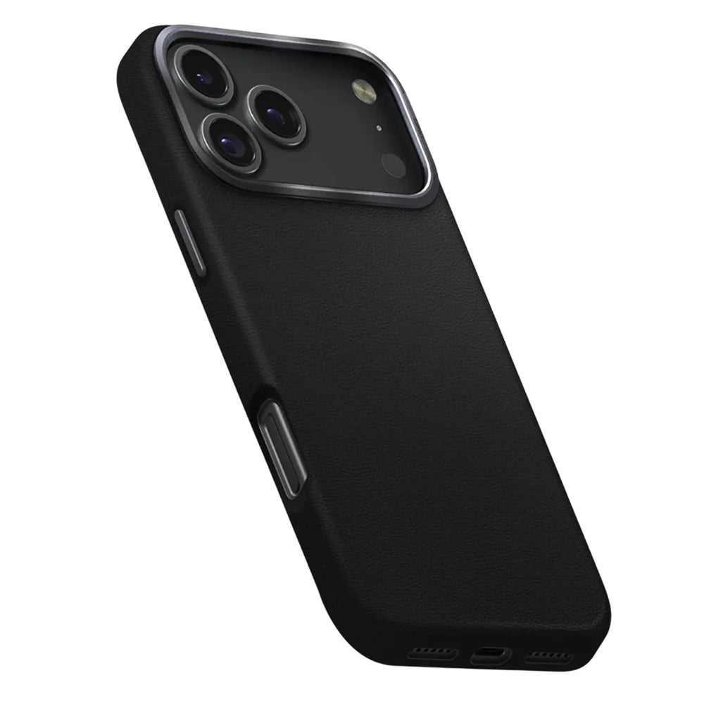 Hülle für Apple iPhone 17 Pro, UNIQ, Lyden Leatherette, Schwarz
