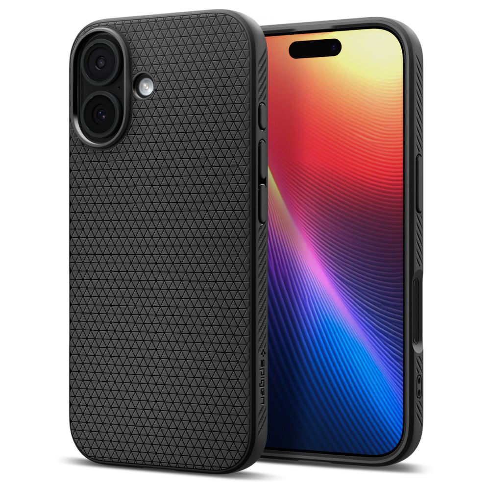 Hülle für Apple iPhone 17, Spigen, Liquid Air, Mattschwarz ACS10369