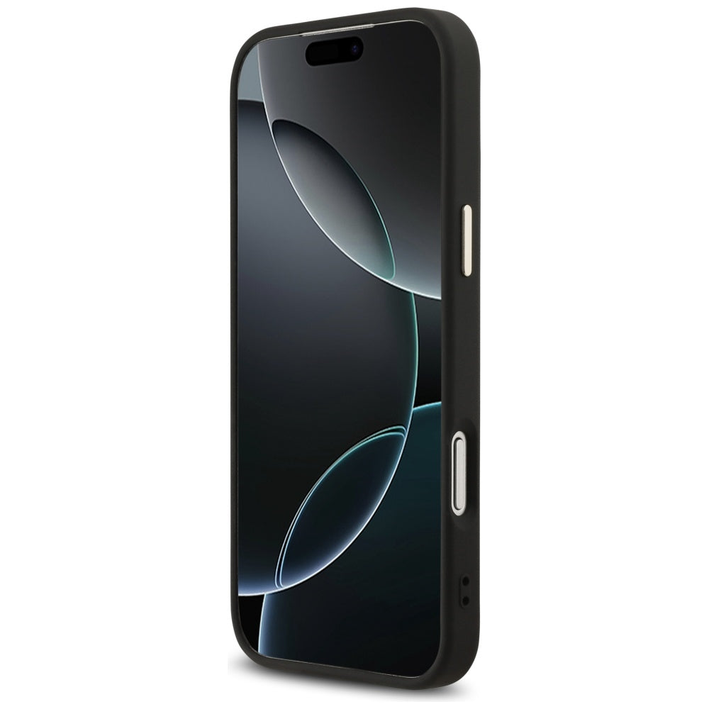 Hülle für Apple iPhone 18 Pro / 17 Pro, Guess, 4G Big Classic Logo, Schwarz