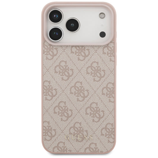 Hülle für Apple iPhone 18 Pro / 17 Pro, Guess, 4G Classic Logo, Rosa
