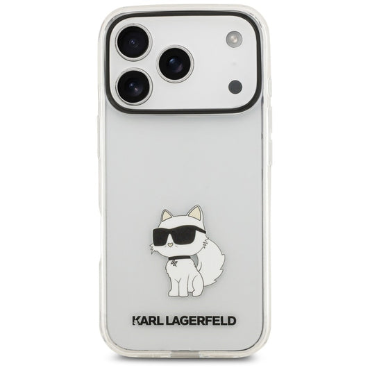 Hülle für Apple iPhone 18 Pro / 17 Pro, Karl Lagerfeld, IML Choupette NFT, transparent
