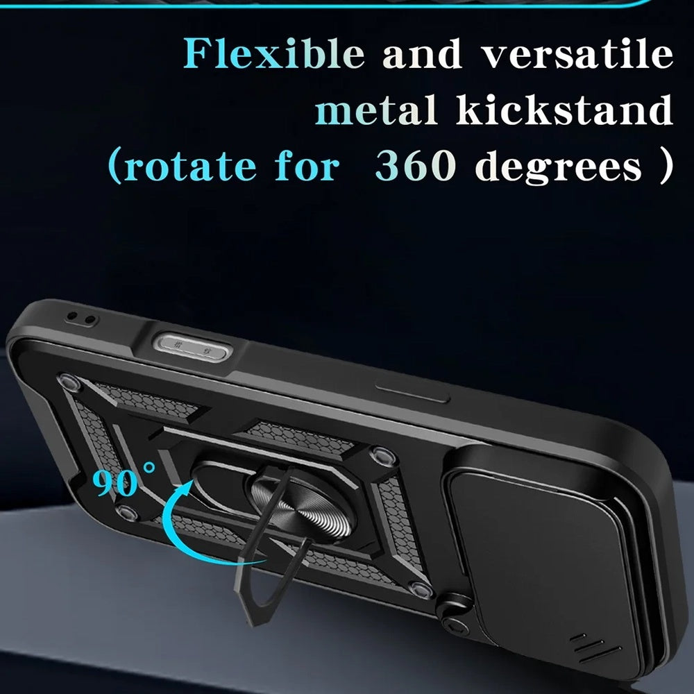 Hülle für Apple iPhone 18 Pro / 17 Pro, Techsuit, CamShield, Schwarz