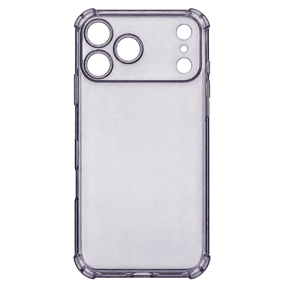 Hülle für Apple iPhone 18 Pro / 17 Pro, Techsuit, stoßfest klar, rauchfarben