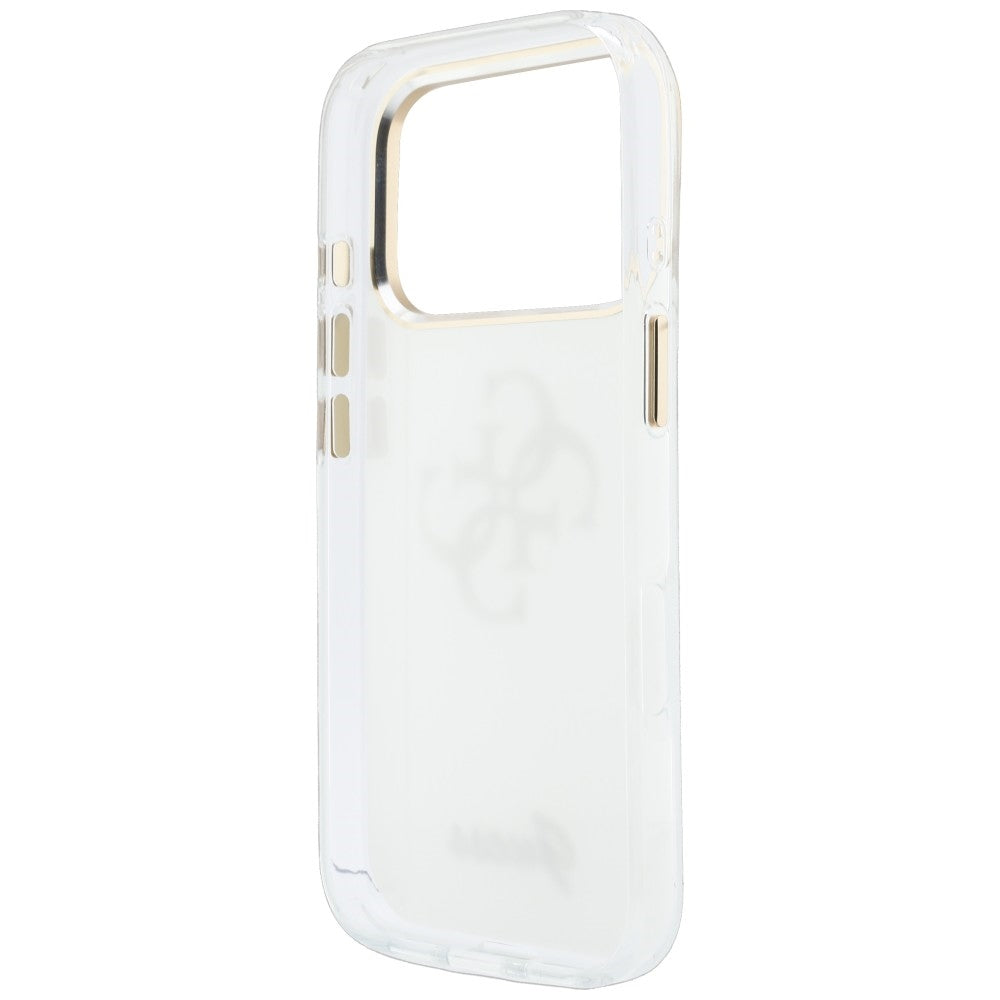 Hülle für Apple iPhone 18 Pro, Guess, IML 4G Metal Script, Weiß