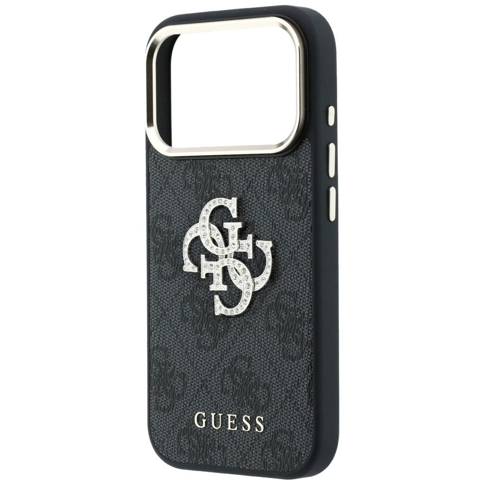 Hülle für Apple iPhone 18 Pro Max / 17 Pro Max, Guess, 4G Big Strass Logo, Schwarz