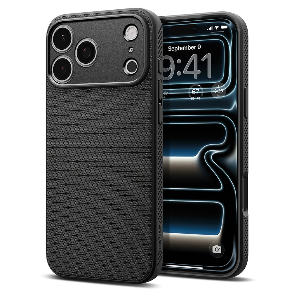 Hülle für Apple iPhone 18 Pro Max / 17 Pro Max, Spigen, Liquid Air, Matt Schwarz ACS12111