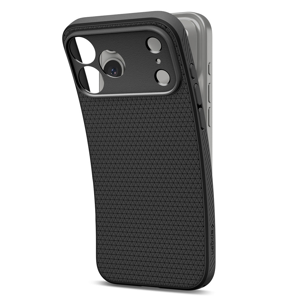 Hülle für Apple iPhone 18 Pro Max / 17 Pro Max, Spigen, Liquid Air, Matt Schwarz ACS12111