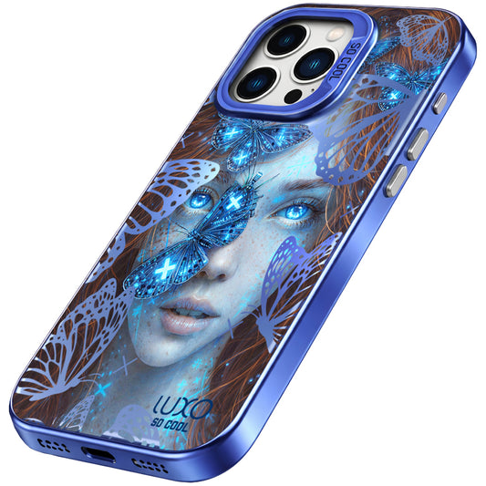 Hülle für Apple iPhone 16 Pro Max, LUXO So CooL, ArcadiA Butterfly Girl, Mehrfarbig
