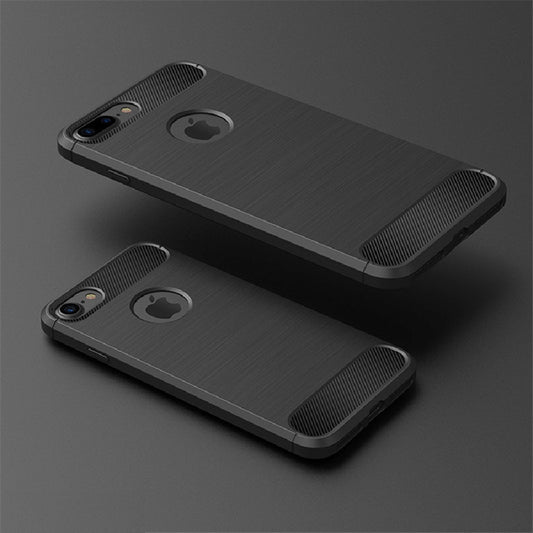 Hülle für Apple iPhone 8 / 7, Techsuit, Carbon, Schwarz