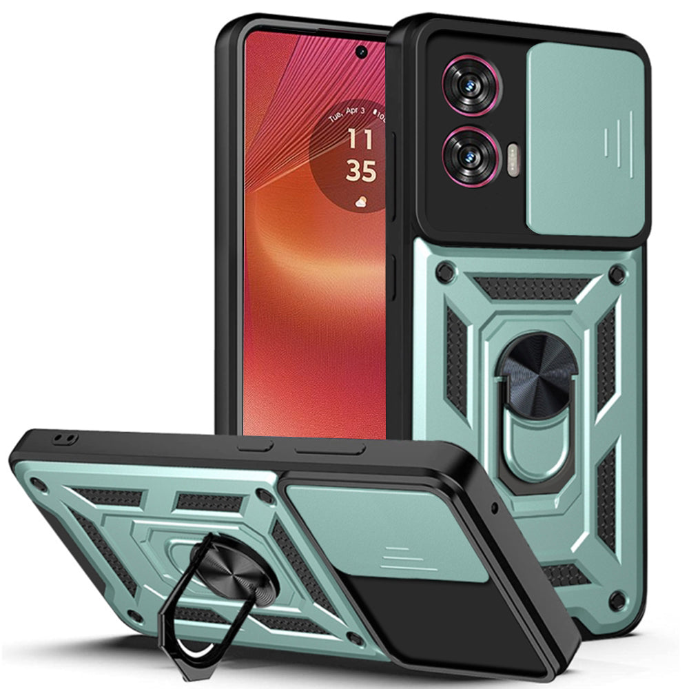 Case for Motorola Edge 50 Fusion, Techsuit, CamShield, Green