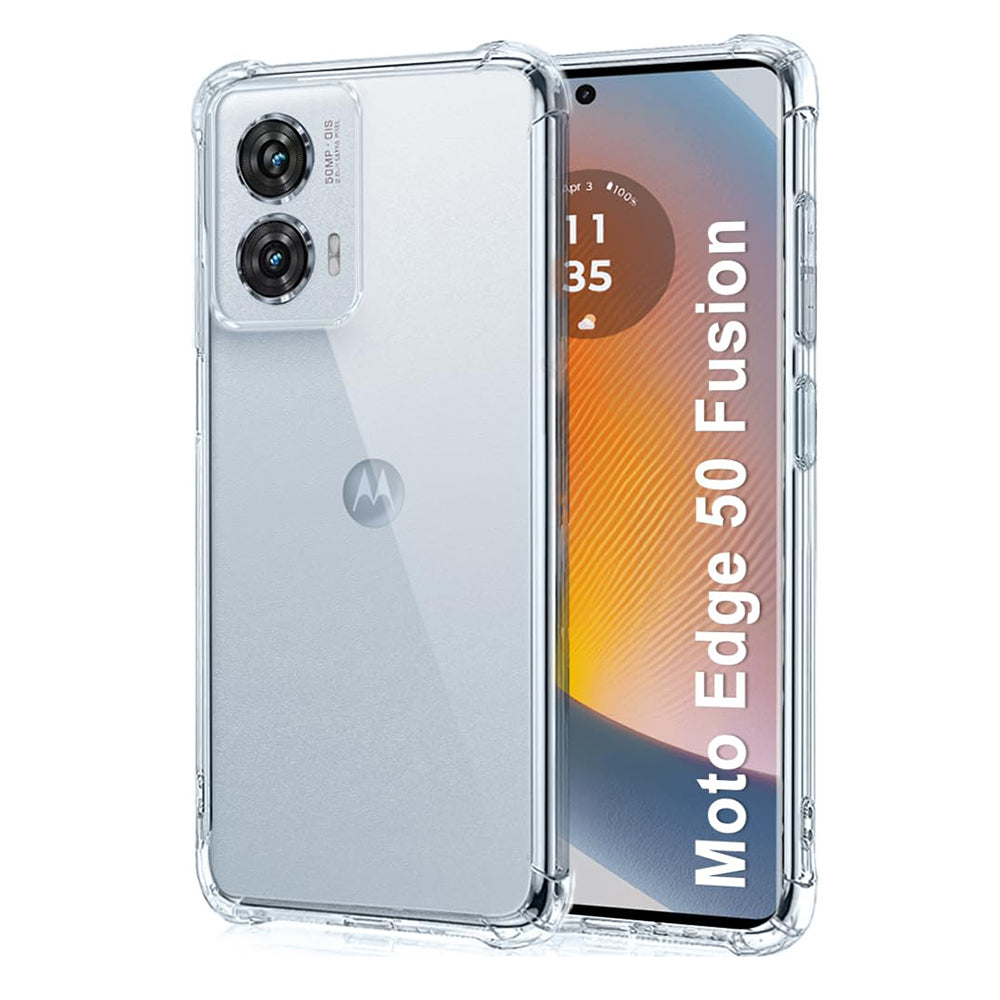 Hülle für Motorola Edge 50 Fusion, Techsuit, stoßfest klar, transparent