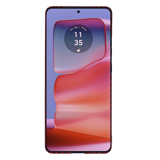 Hülle für Motorola Edge 50 Pro, Techsuit, Carbonite FiberShell, Rot