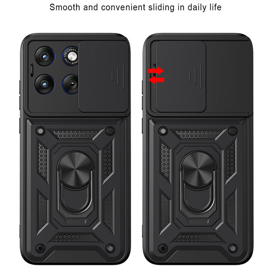 Hülle für Motorola Edge 70 Fusion, Techsuit, CamShield, Schwarz