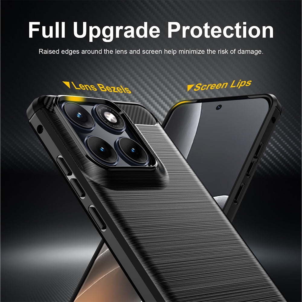 Hülle für Motorola Edge 70 Fusion, Techsuit, Carbon, Schwarz