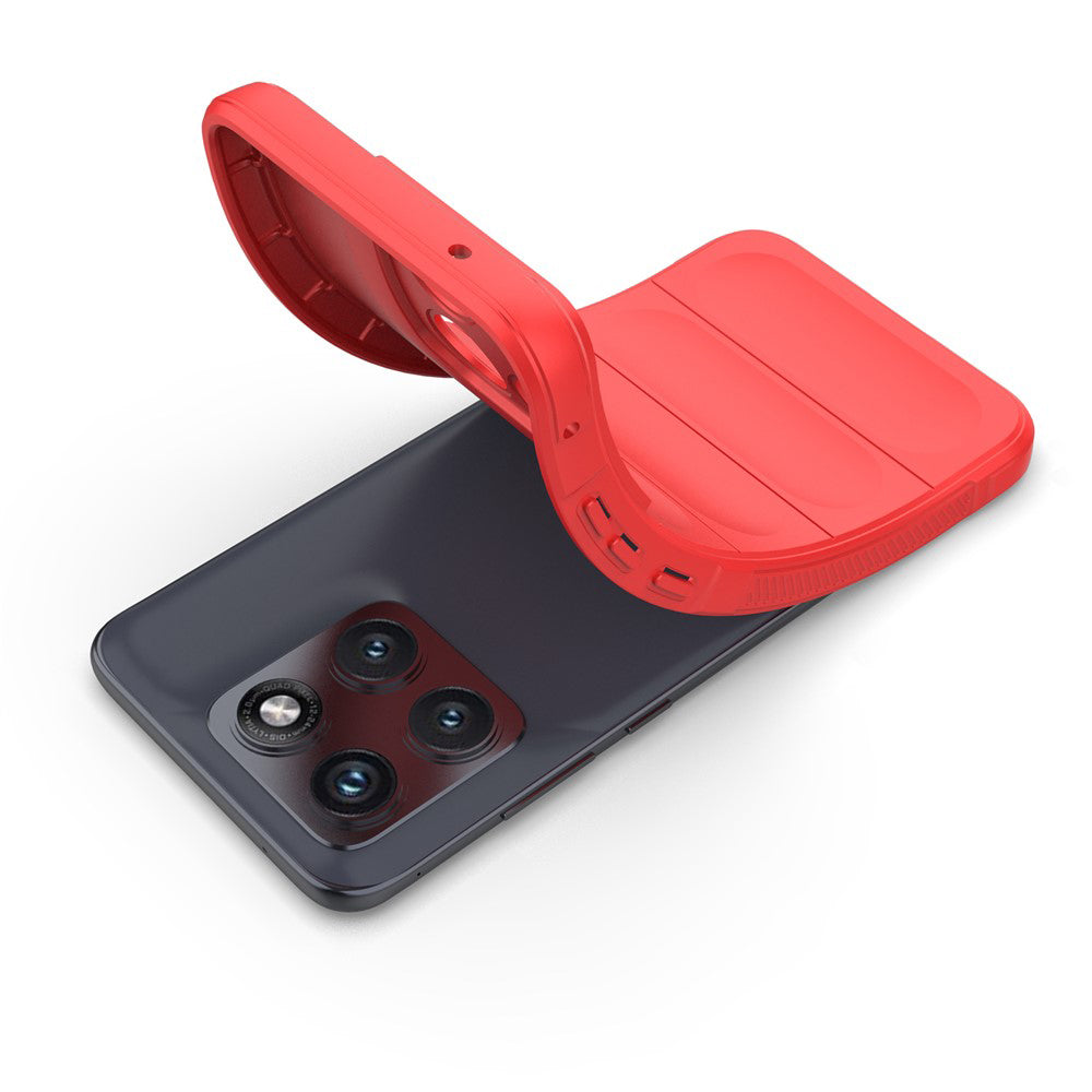 Hülle für Motorola Edge 70 Fusion, Techsuit, Magic Shield, Rot