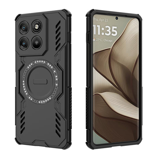 Hülle für Motorola Edge 70, Techsuit, ArmorMag, Schwarz