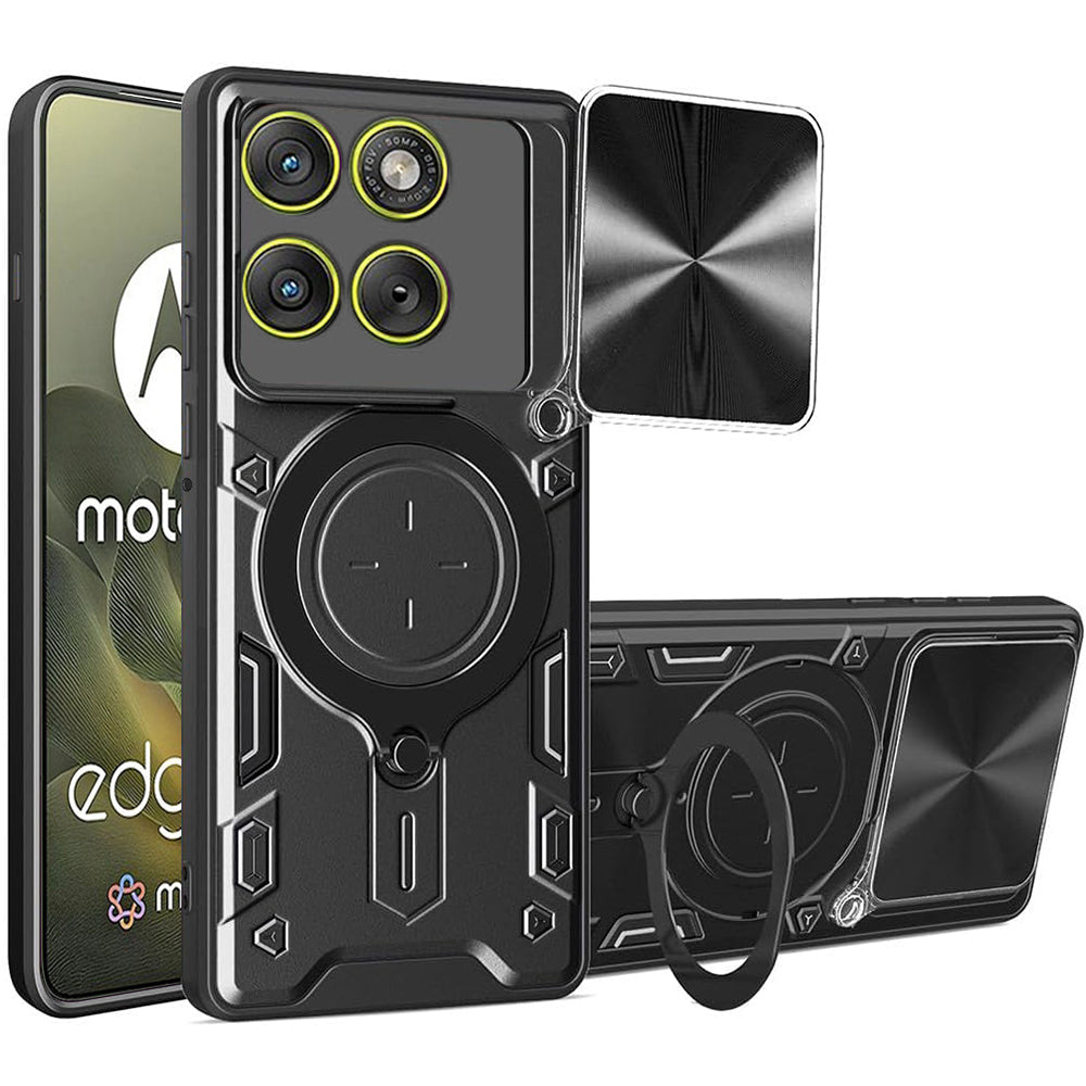 Hülle für Motorola Edge 70, Techsuit, CamGuard Pro, Schwarz