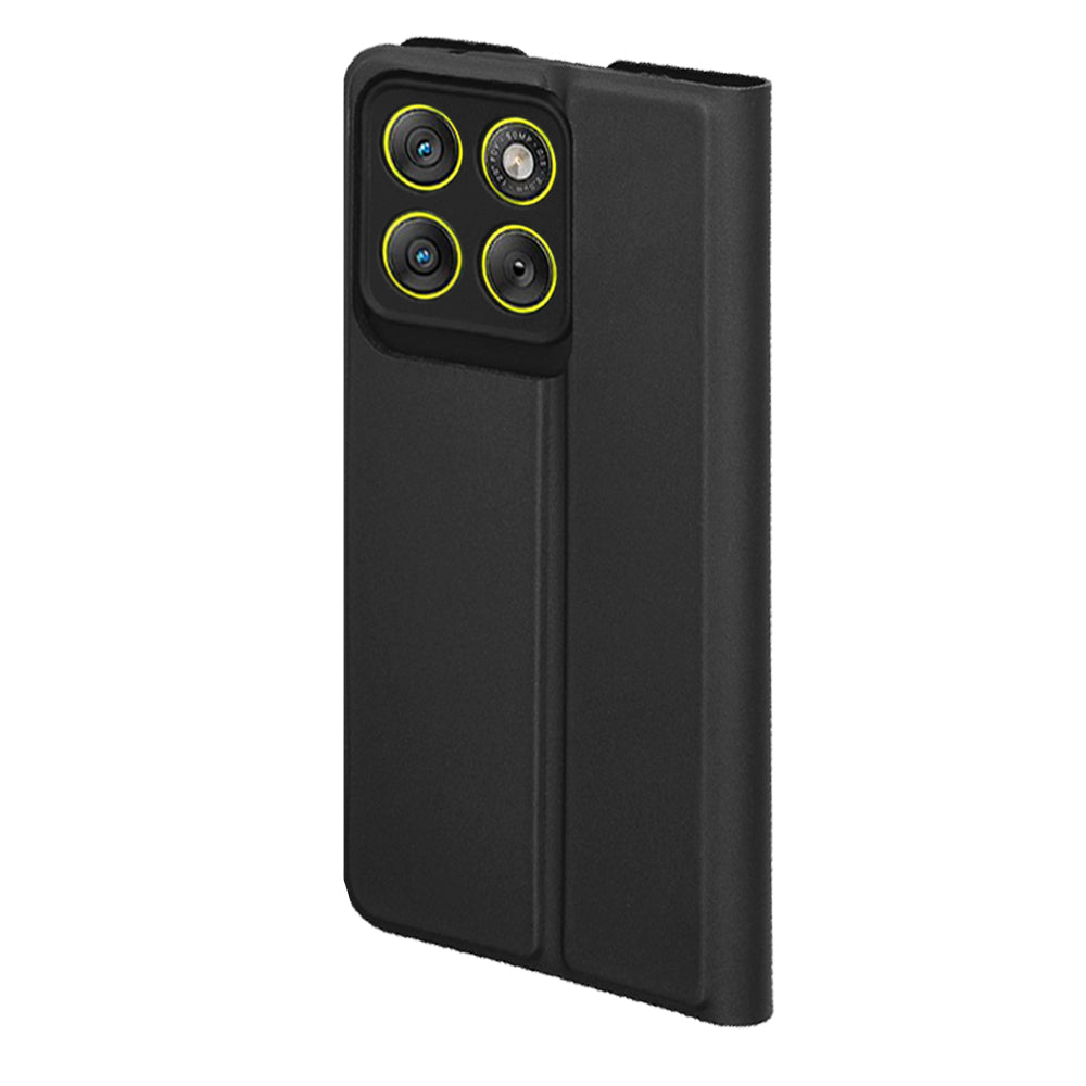 Case for Motorola Edge 70, Techsuit, Magskin Book, Black