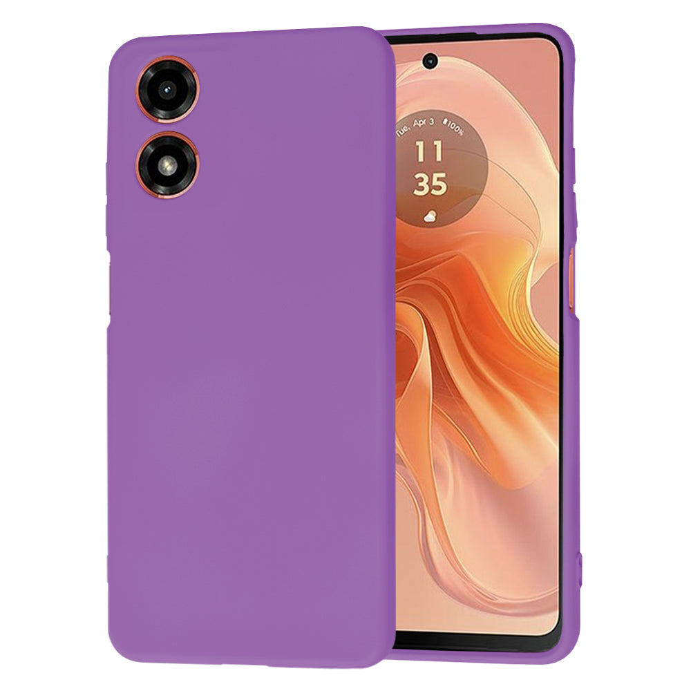 Hülle für Motorola Moto G04s / E14 / G04, Techsuit, SoftFlex, Lila