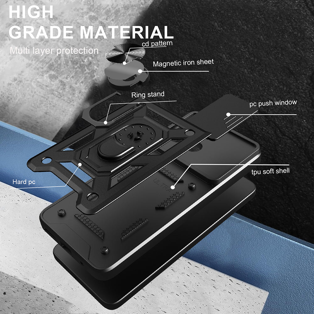 Hülle für Motorola Moto G06, Techsuit, CamShield, Schwarz