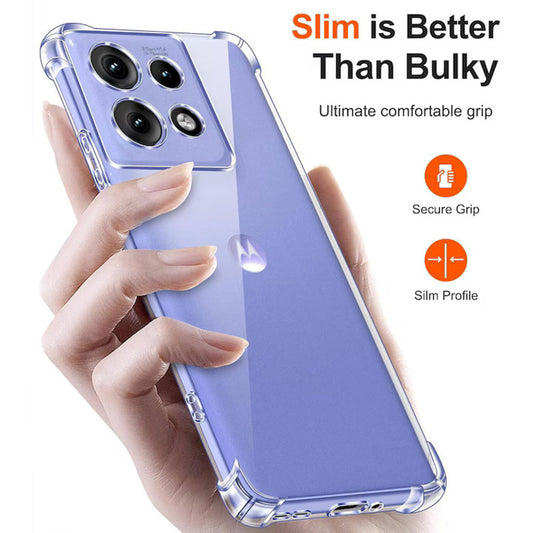 Hülle für Motorola Moto G15 / G15 Power, Techsuit, stoßfest klar, transparent