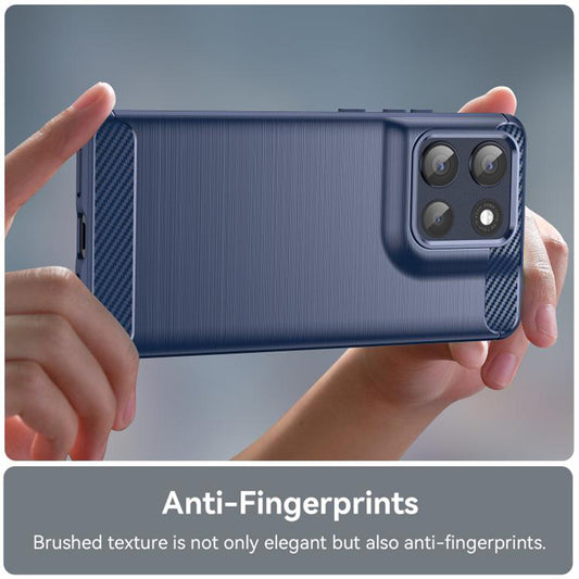 Hülle für Motorola Moto G86, Techsuit, Carbon, Blau