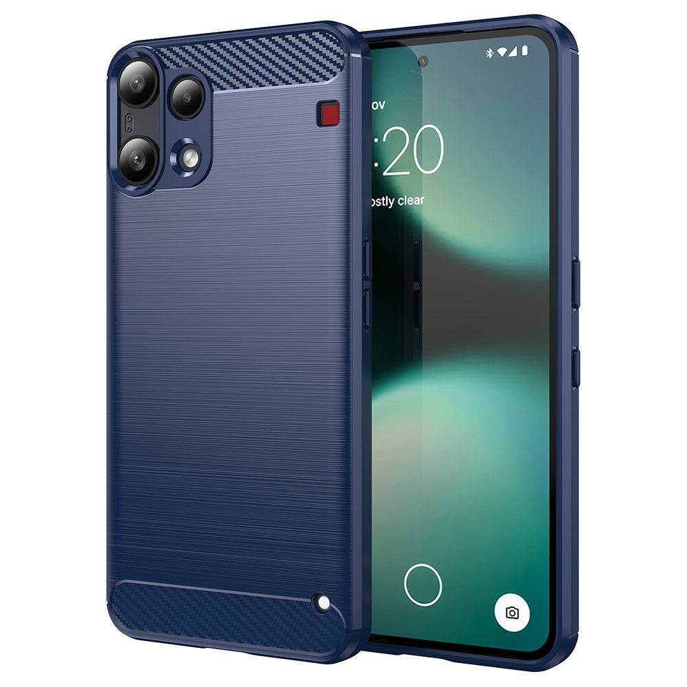 Hülle für Nothing Phone (3a) Lite, Techsuit, Carbon, Blau