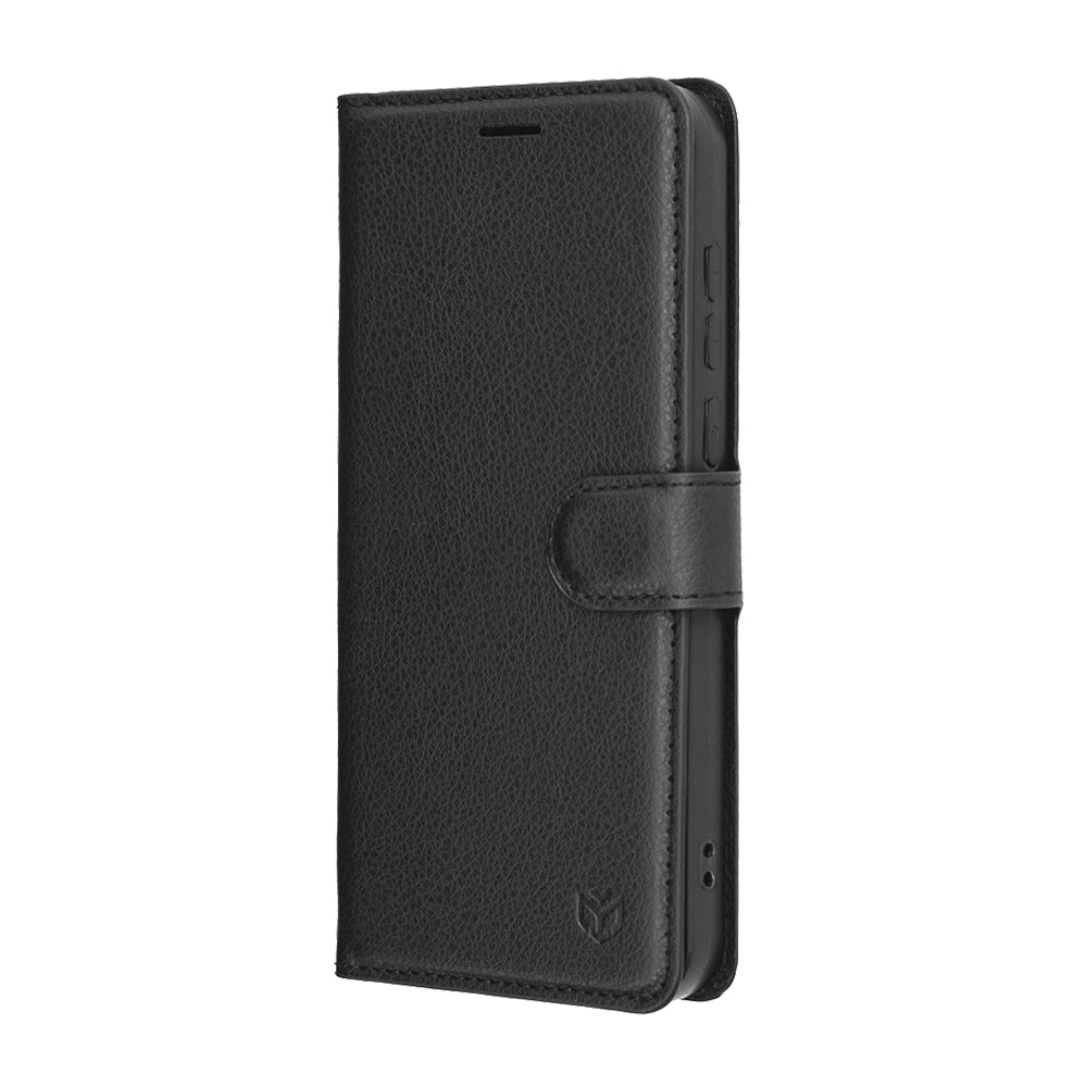 Hülle für OnePlus 15, Techsuit, Leather Folio, Schwarz