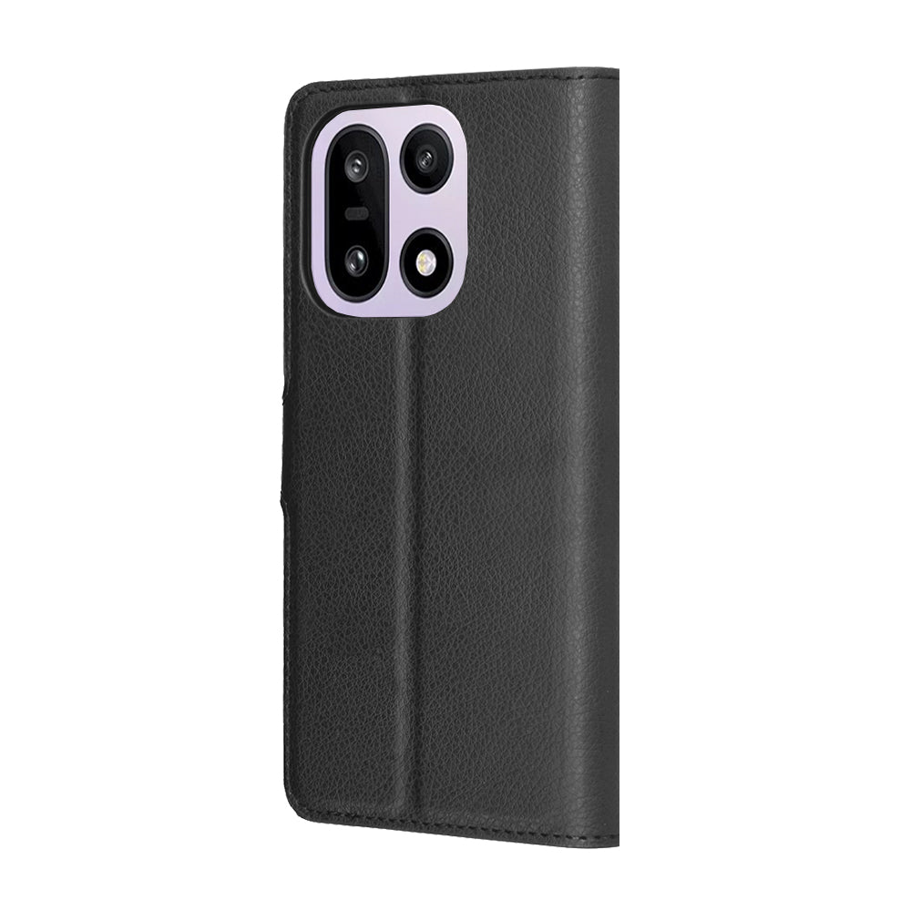 Hülle für OnePlus 15, Techsuit, Leather Folio, Schwarz