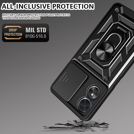 Hülle für Oppo A17, Techsuit, CamShield, Schwarz