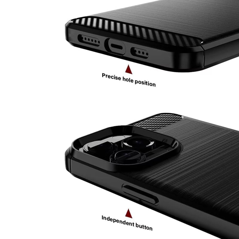 Hülle für Oppo A6 4G, Techsuit, Carbon, Schwarz