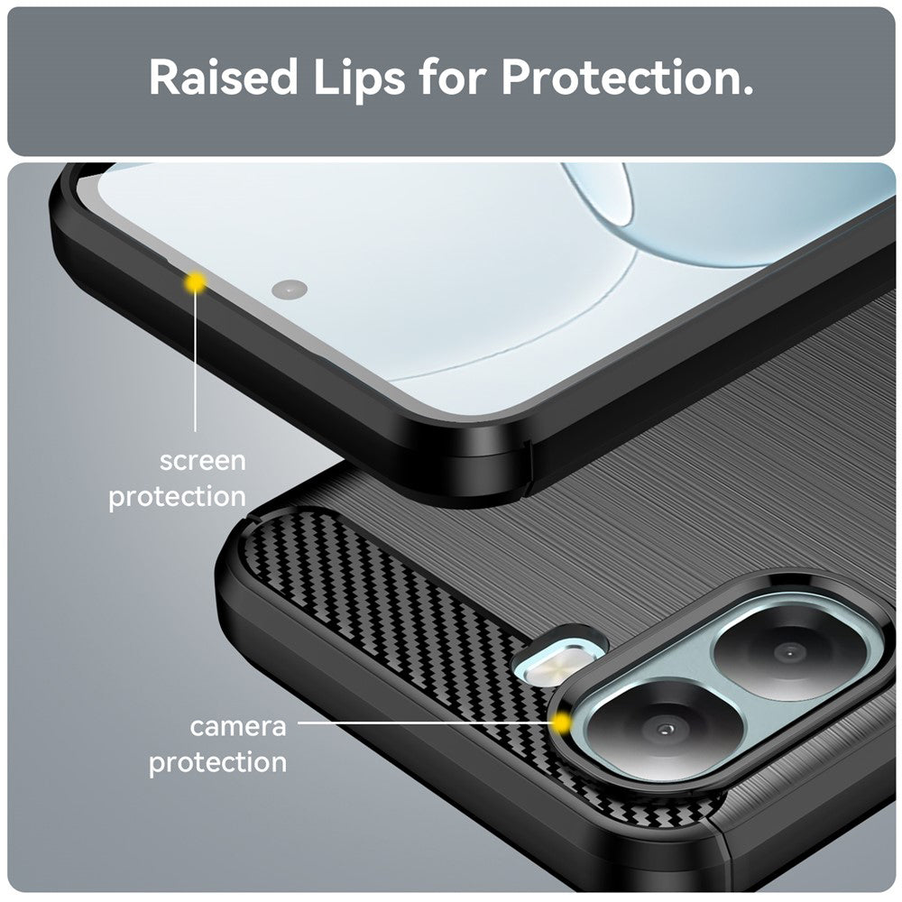 Hülle für Oppo A6x 4G / A6x, Techsuit, Carbon, Schwarz