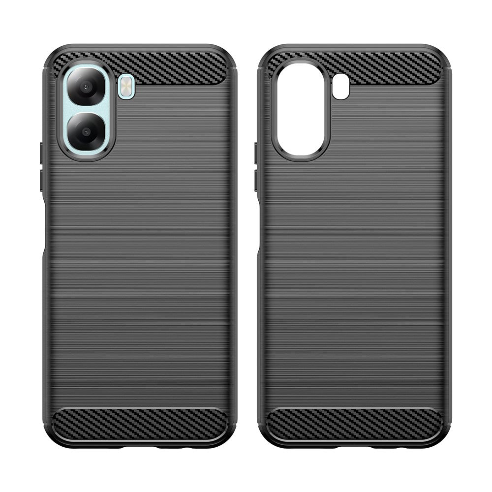 Hülle für Oppo A6x 4G / A6x, Techsuit, Carbon, Schwarz