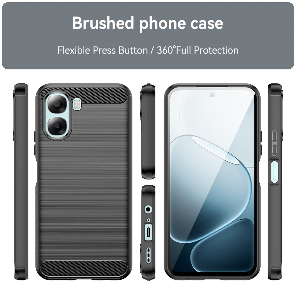 Hülle für Oppo A6x 4G / A6x, Techsuit, Carbon, Schwarz