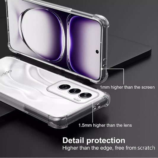Hülle für Oppo Reno12 Pro, Techsuit, stoßfest klar, transparent
