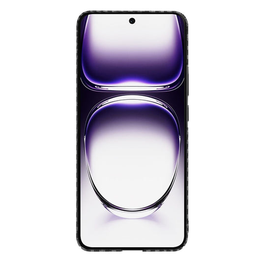 Hülle für Oppo Reno12, Techsuit, Carbonite FiberShell, Schwarz
