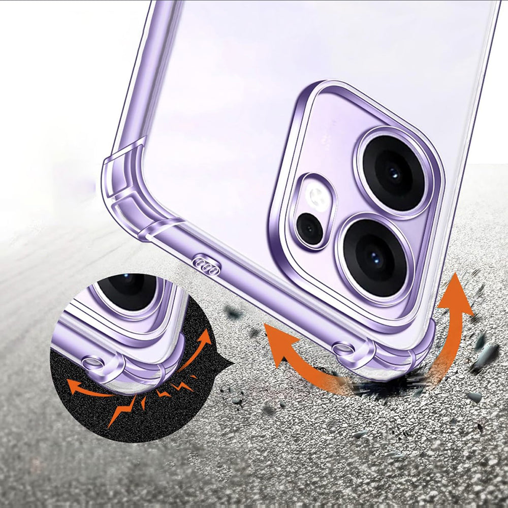 Hülle für Oppo Reno13 FS 5G / Reno13 F 4G / Reno13 F, Techsuit, stoßfest klar, transparent