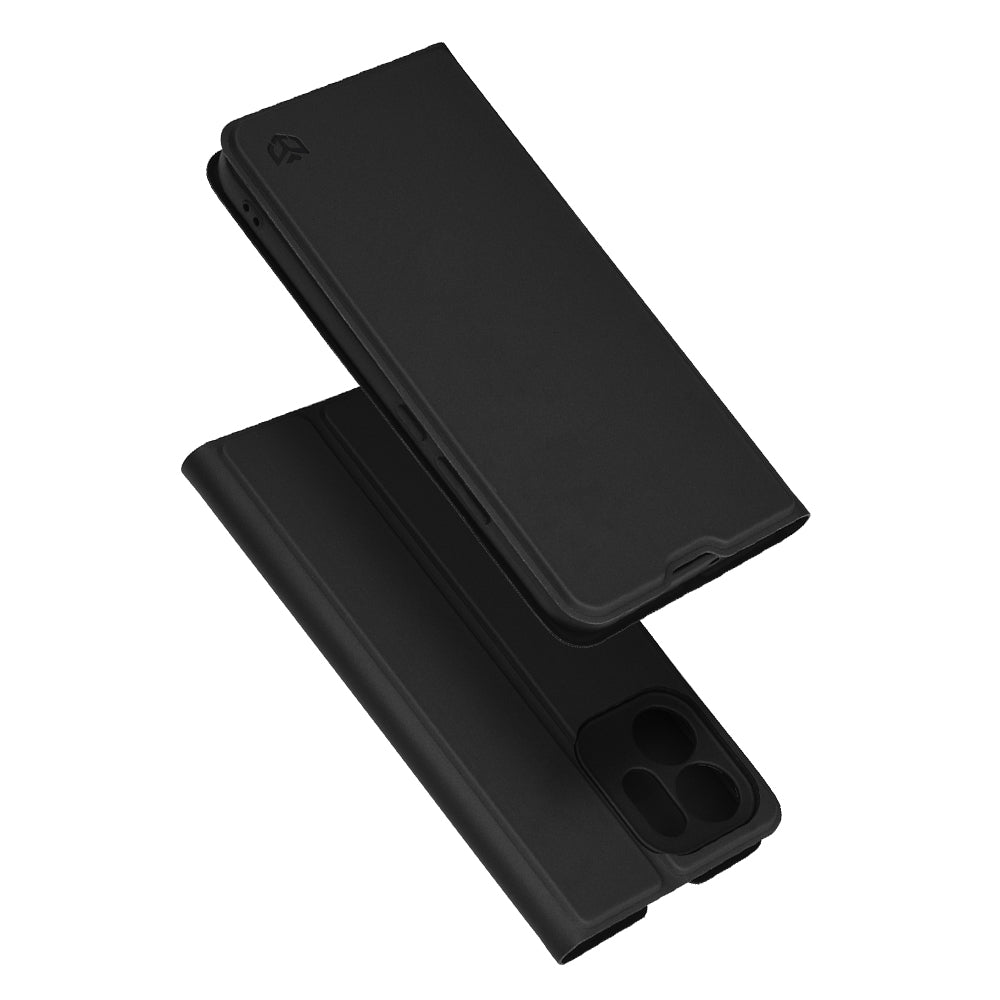 Hülle für Oppo Reno14 FS 5G / Reno14 F, Techsuit, Magskin Book, Schwarz