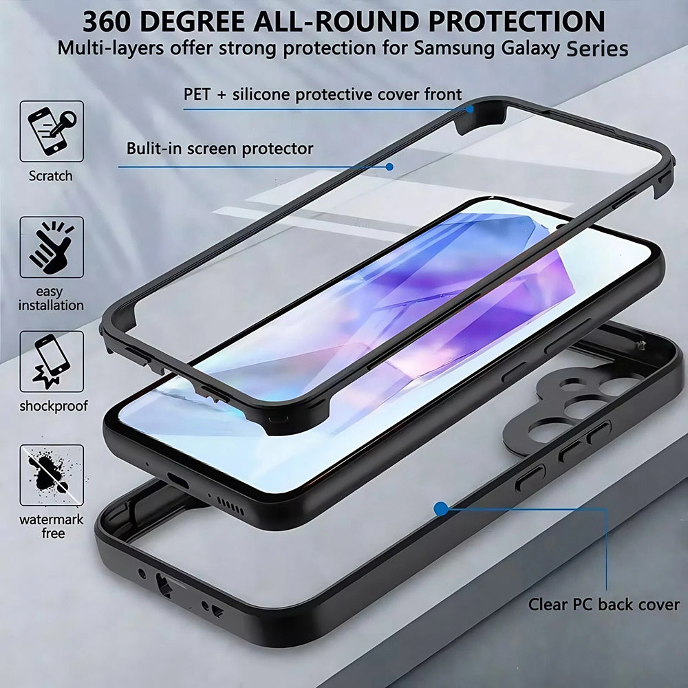 Hülle für Oppo Reno14, Techsuit, ColorVerse 360, Schwarz